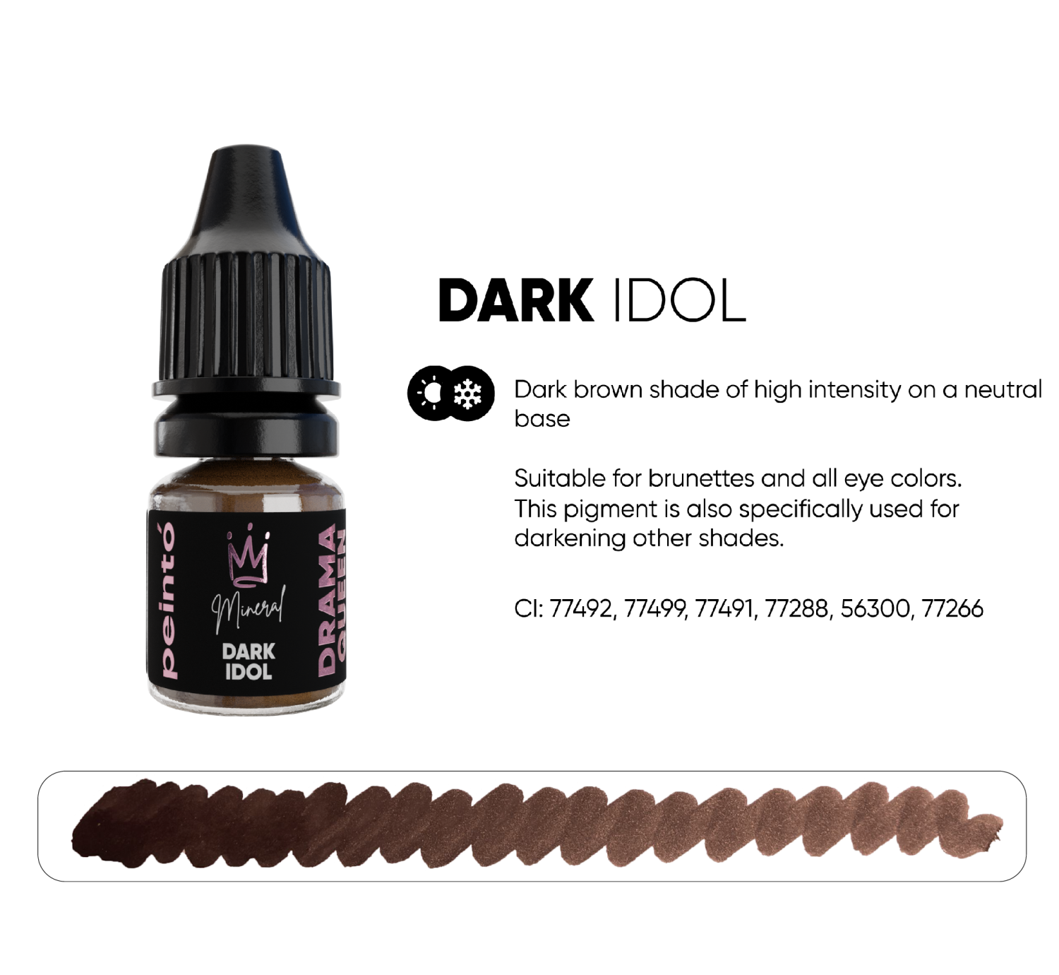 PEINTO წარბის პიგმენტი DARK IDOL